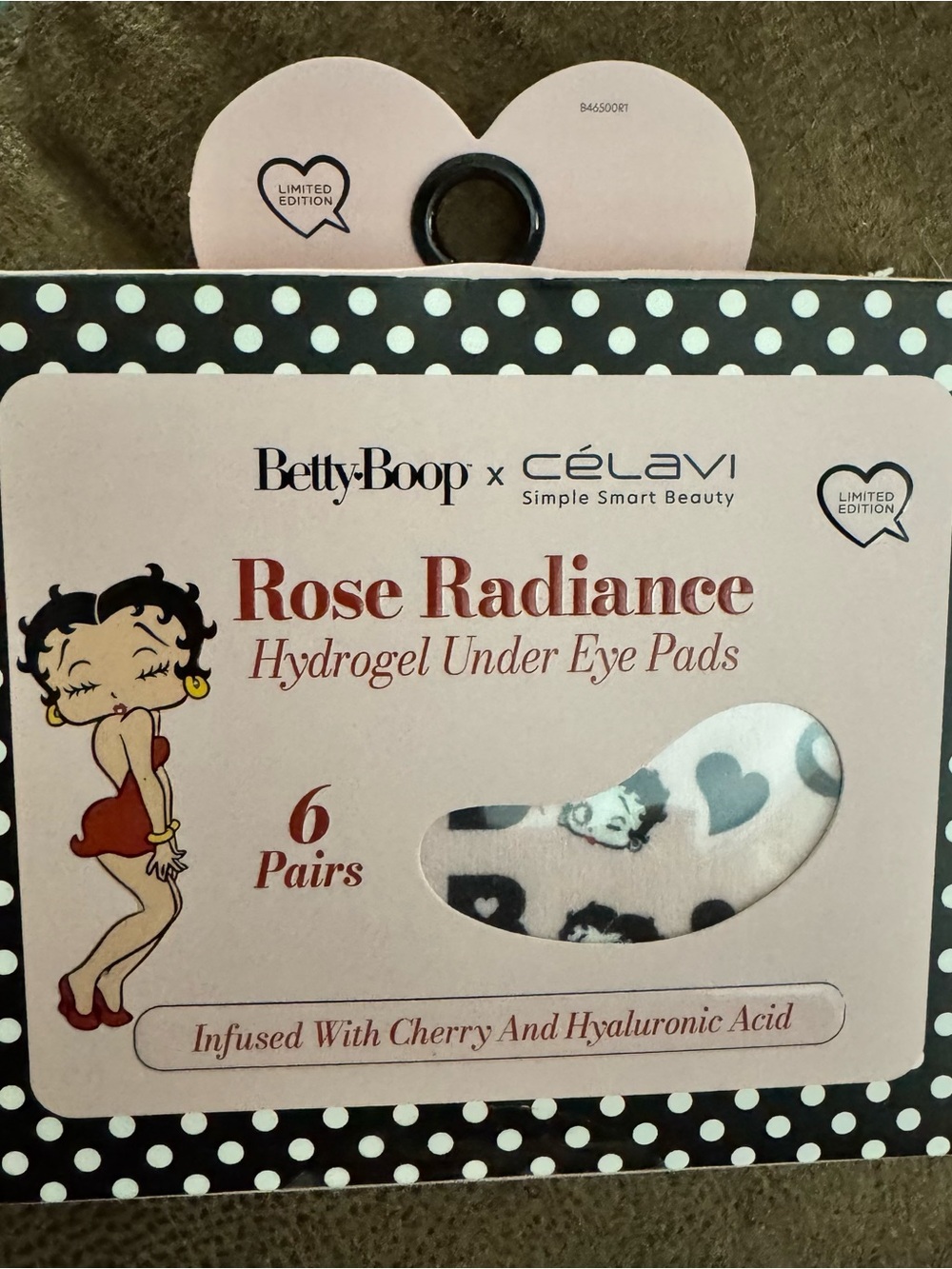 Betty Boop x Célavi Rose Radiance Hydrogel Under Eye Pads - Pink